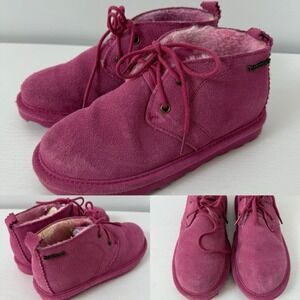Bearpaw‎ Shorty Youth  Ankle Hypnotic Violet  SIZE 1 Chukka Skye Suede Pink